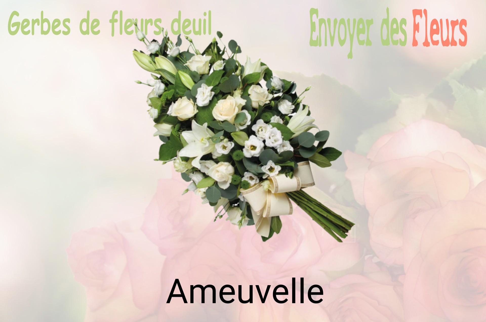 Gerbe de fleurs de deuil livrée à Ameuvelle